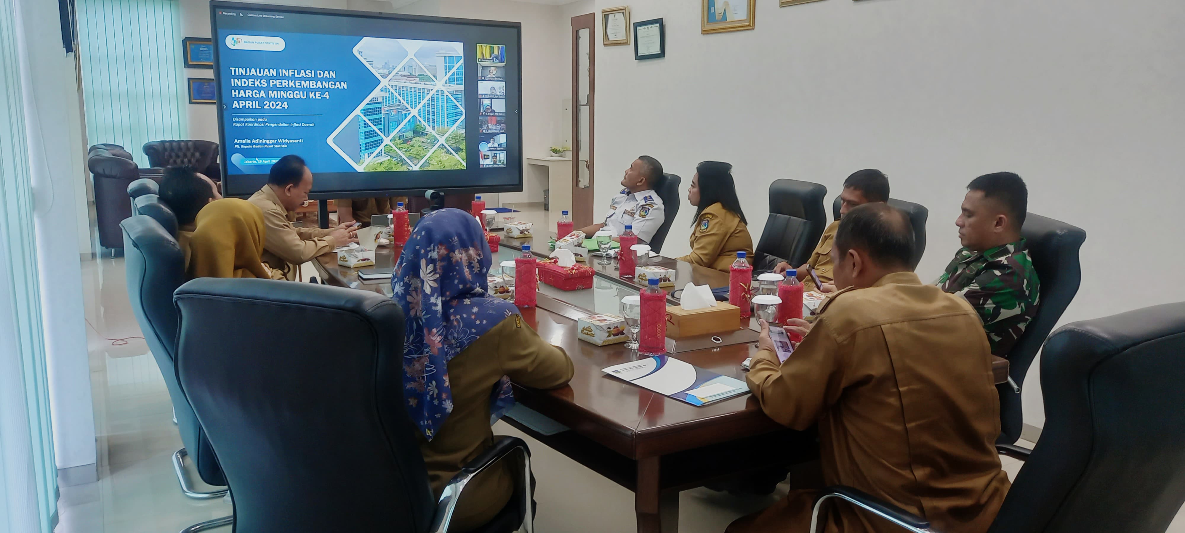 Pemko Tebingtinggi Ikuti Rakor Pengendalian Inflasi