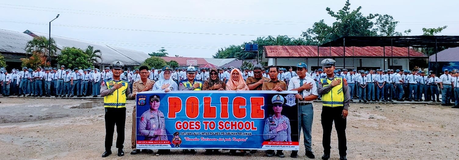 Polres Belawan Imbau Siswa SMAN 16 Medan Patuhi Aturan Lalu Lintas dan Hindari Narkoba