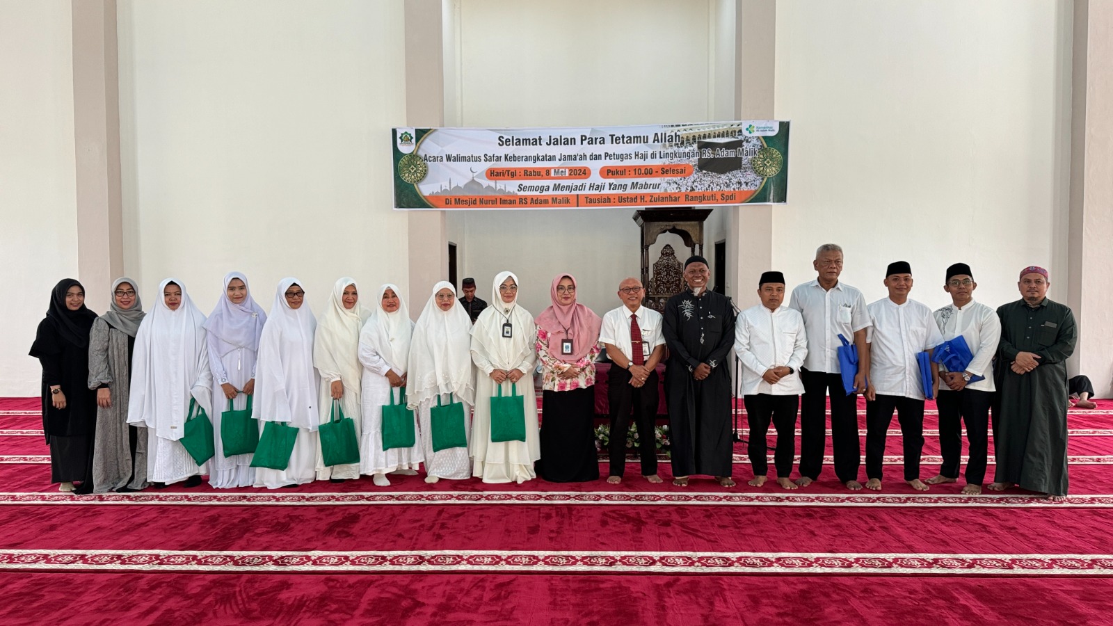 RS Adam Malik Lepas Keberangkatan Tujuh Jamaah dan Empat Petugas Haji