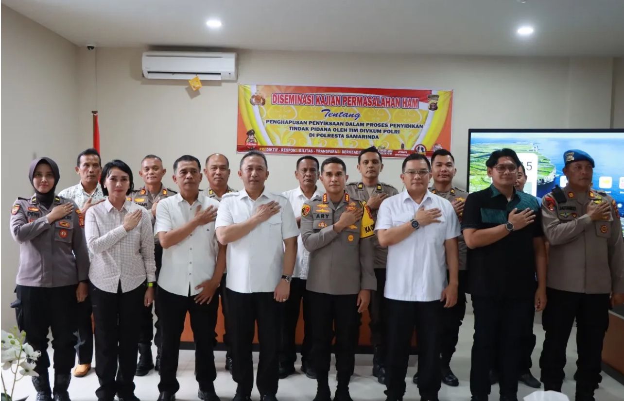 Kapolresta Samarinda Sambut Kunjungan dari Divkum Mabes Polri