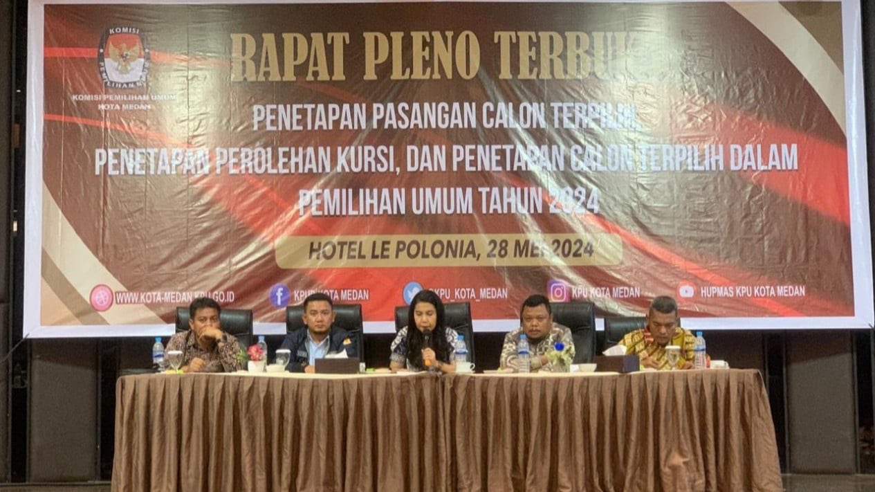 KPU Tetapkan 50 Caleg DPRD Medan Terpilih