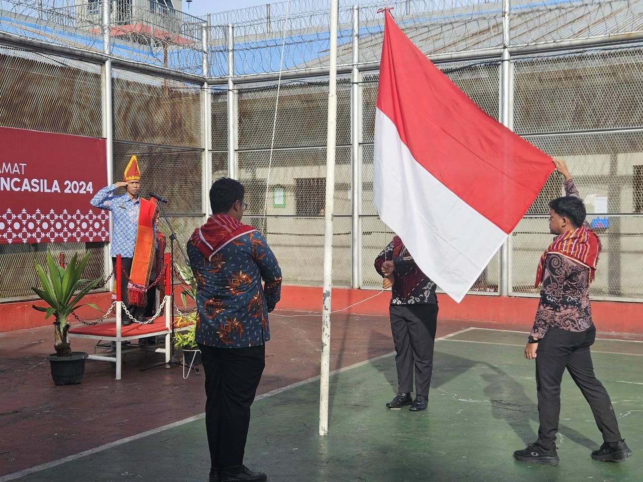 Lapas Pancurbatu Laksanakan Upacara Hari Lahir Pancasila