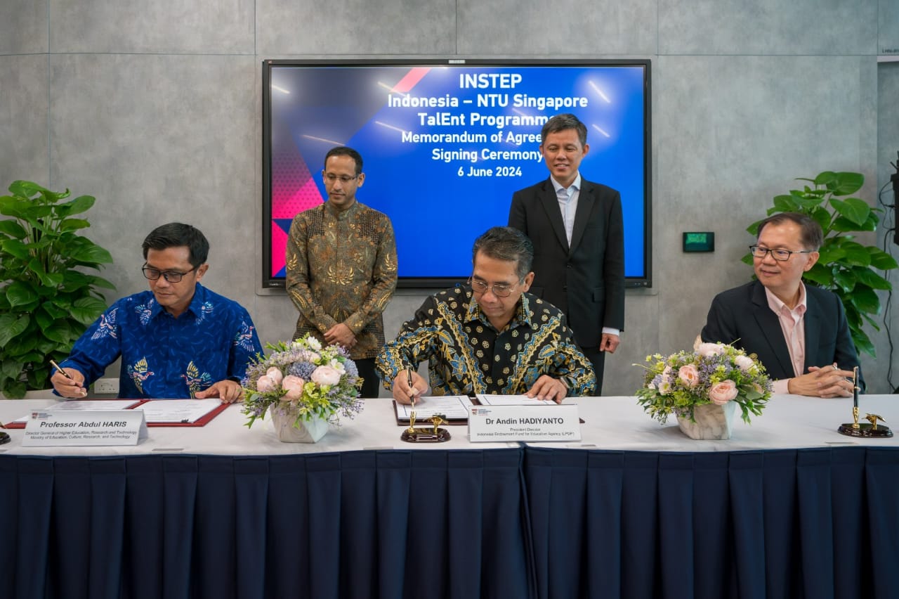 Indonesia dan NTU Singapura Tingkatkan Kerja Sama melalui Program Beasiswa Master Baru
