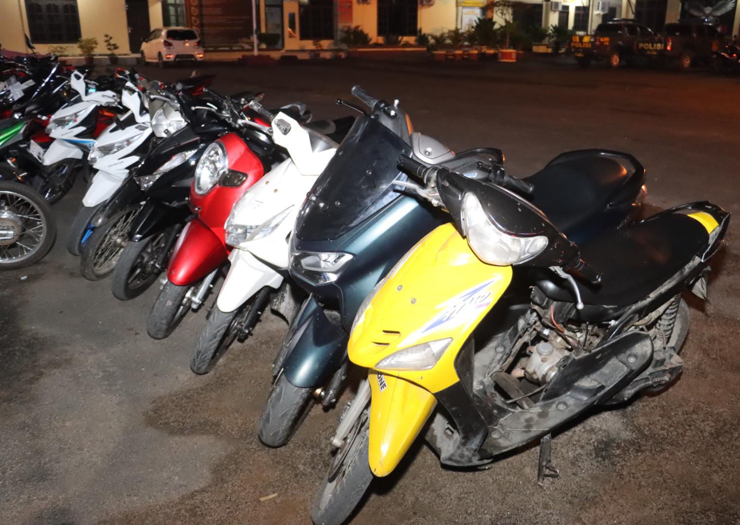 Polres Tebingtinggi Amankan Belasan Sepeda Motor Gunakan Knalpot Brong