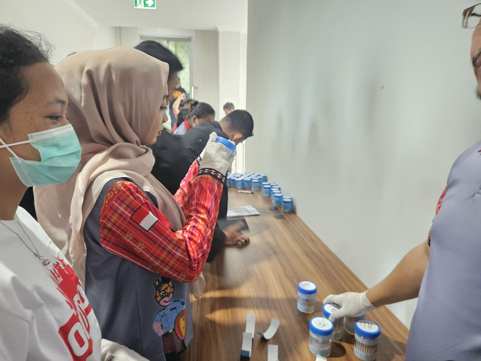 Lapas Pancurbatu Lakukan Tes Urine Seluruh Petugas Hingga Pejabat Struktural