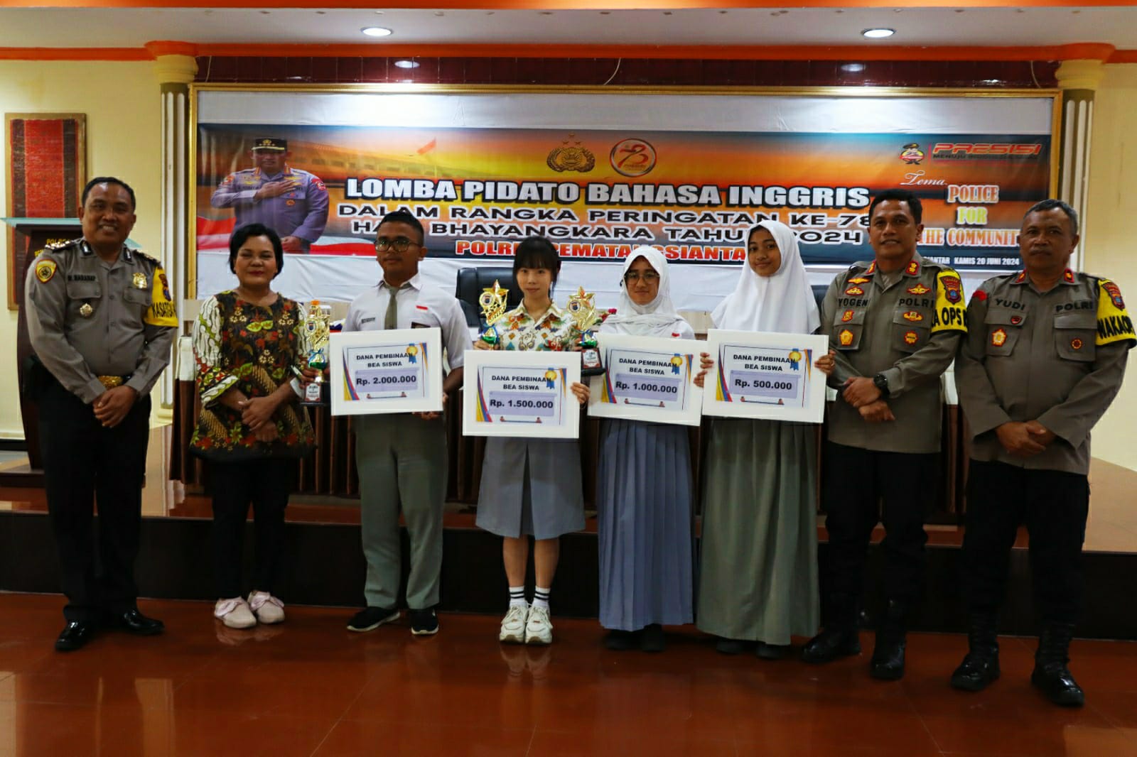 Polres Pematangsiantar Gelar Lomba Pidato Bahasa Inggris