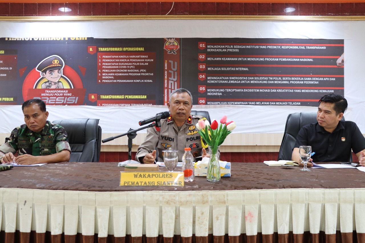 Polres Pematangsiantar Gelar Rakor Sispamkota untuk Pilkada 2024