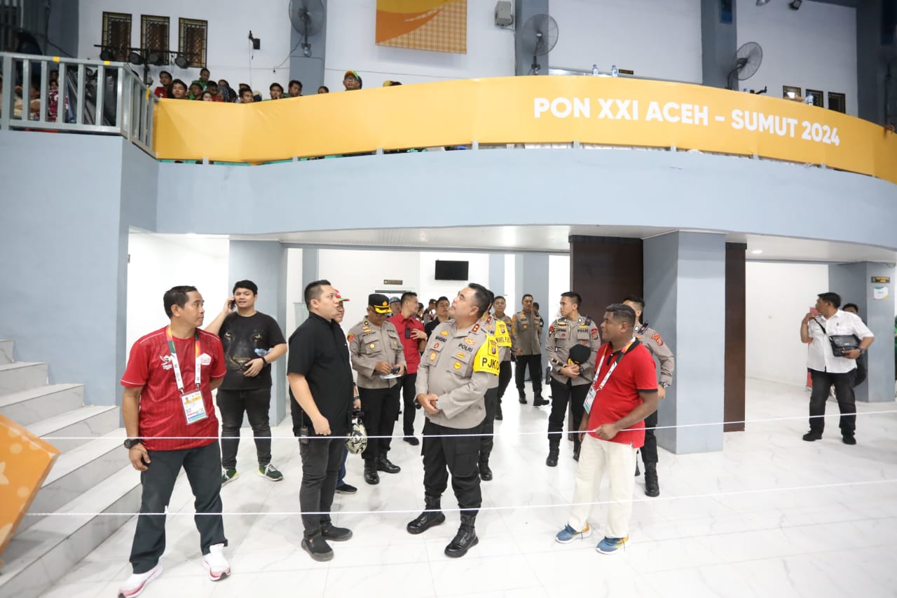 Kapolda Sumut Tinjau Cabor Futsal PON 2024 di GOR Pancing