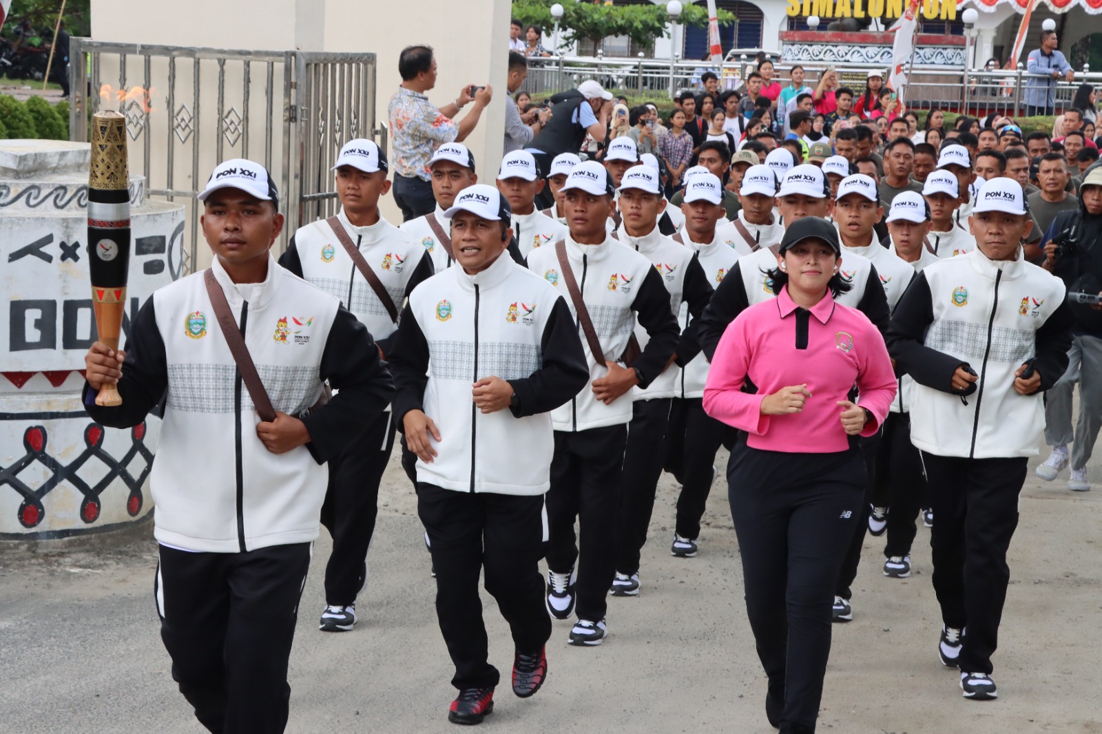 Api Obor PON XXI Tiba di Pematangsiantar