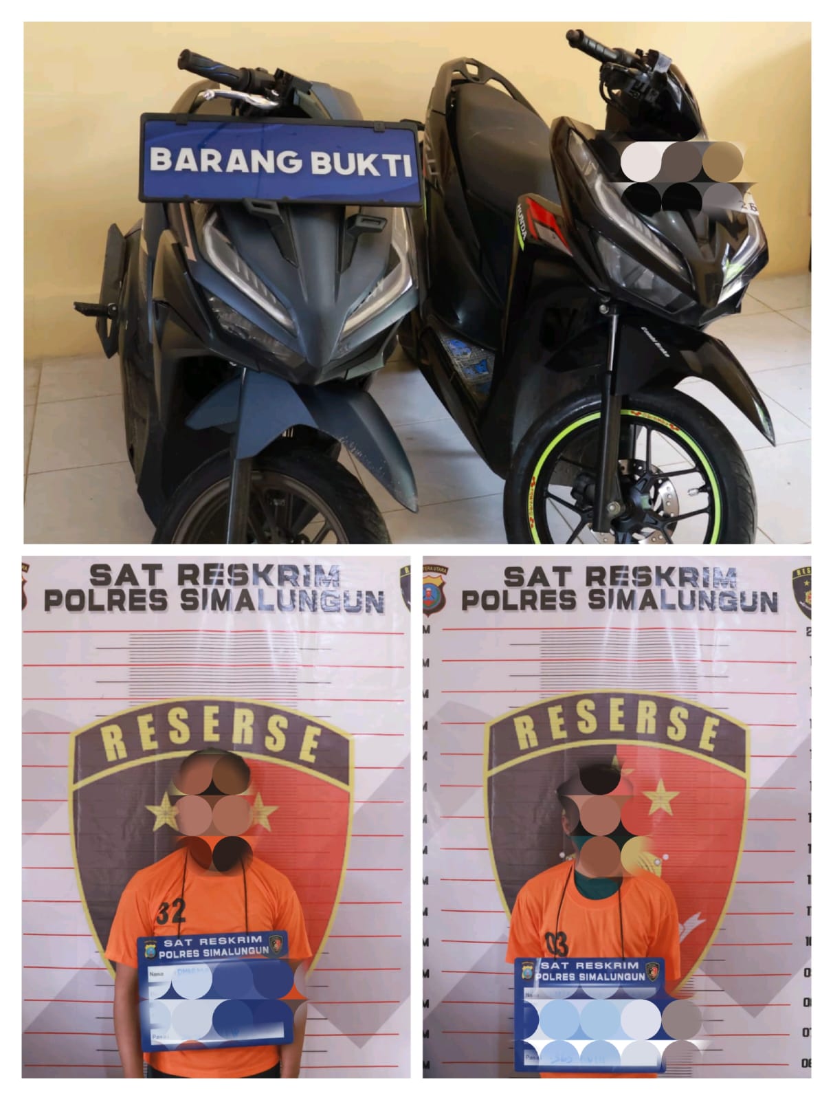 Tiga Begal Rampas Sepeda Motor Pelajar di Simalungun, Dua Pelaku Ditangkap
