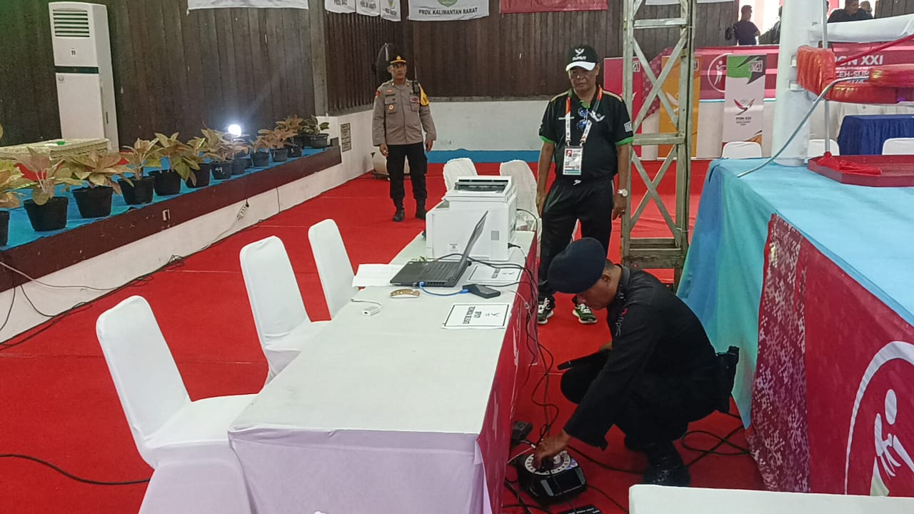 Polres dan Brimob Sterilisasi Venue Tinju di Pematangsiantar