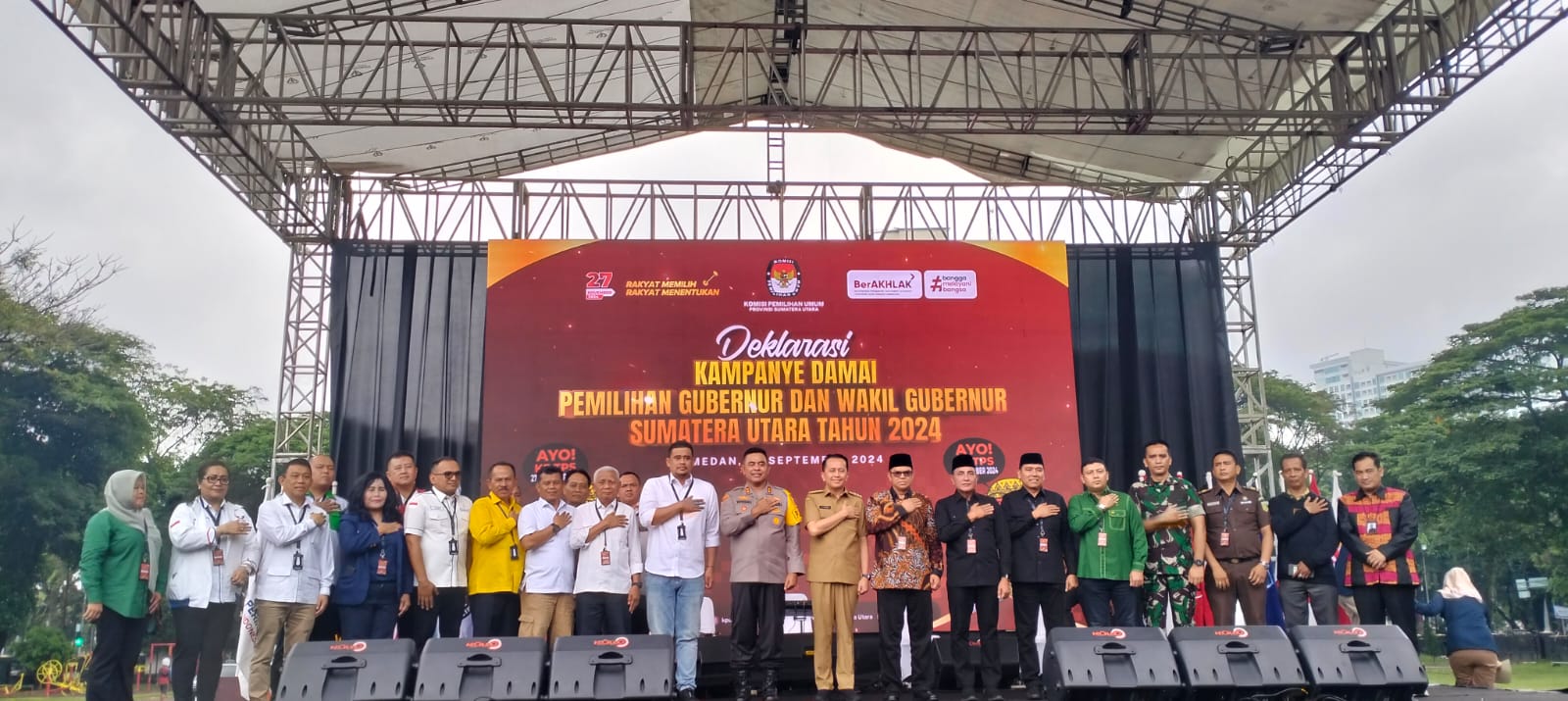 Deklarasi Kampanye Damai Pilgub Sumut 2024 Resmi Digelar
