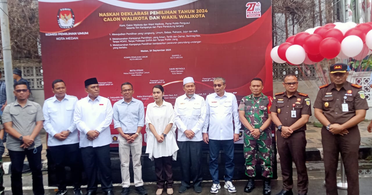 Tiga Paslon Wali Kota Medan Ikrarkan Kampanye Damai Tanpa Politik Uang