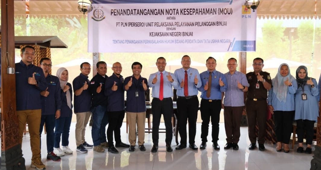PLN UP3 Binjai Teken MoU dengan Kejaksaan Negeri Binjai