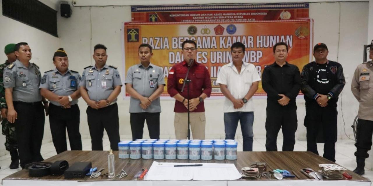 Razia Gabungan di Lapas Pancurbatu, Komitmen Wujudkan Zero Halinar