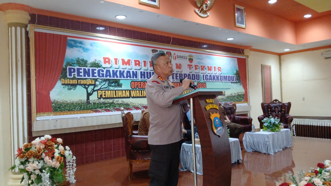 Bimtek Gakkumdu Pemilihan Wali Kota Pematangsiantar 2024 Dibuka Wakapolres