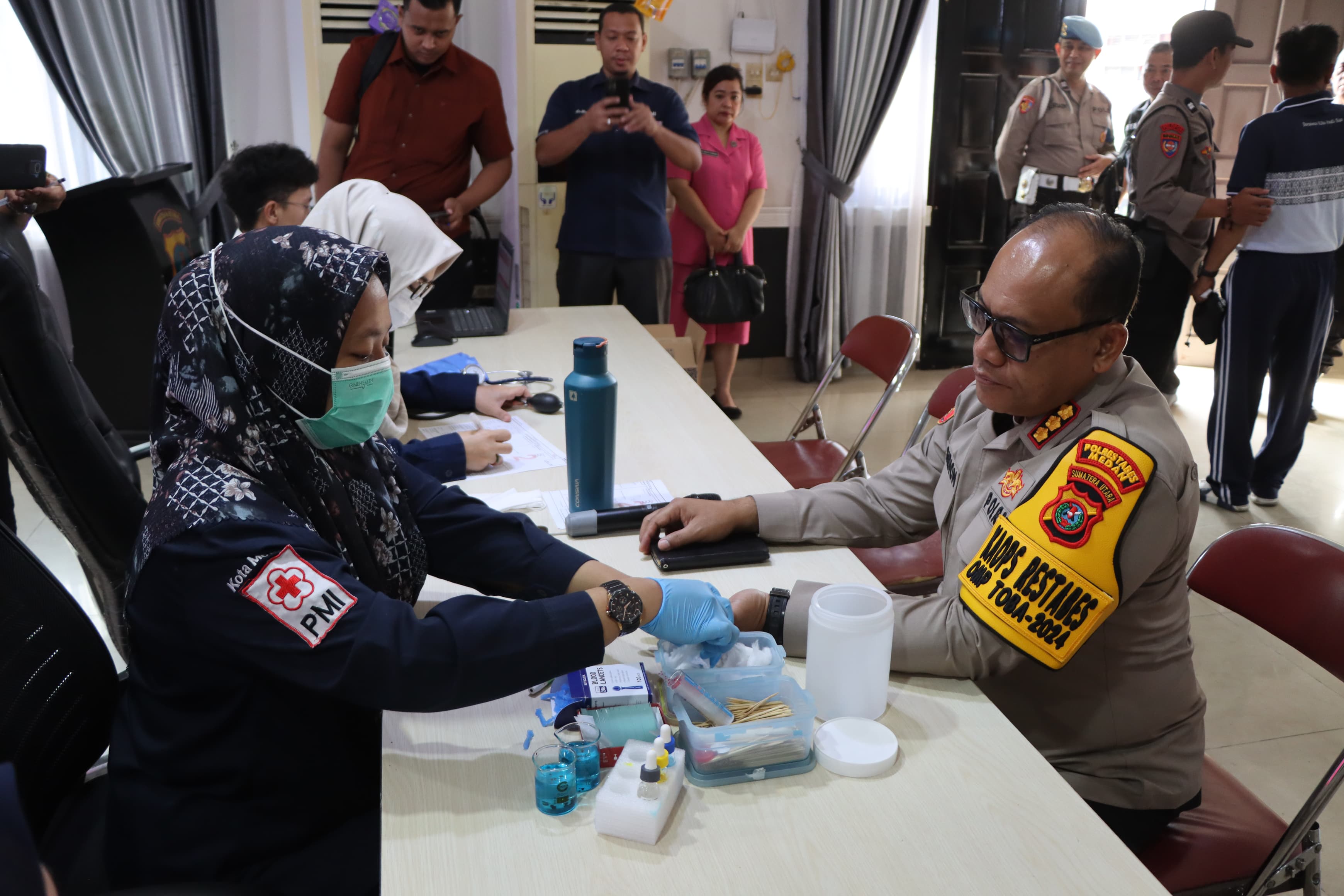 HUT ke-73 Humas Polri, Kapolrestabes Medan Donor Darah