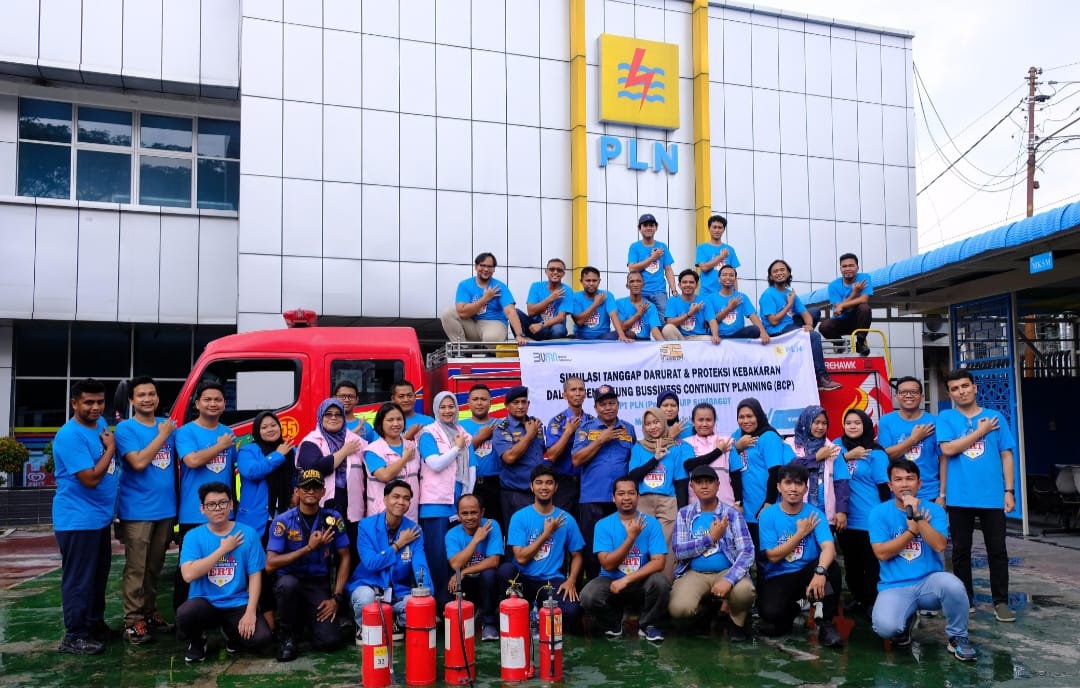 Dukung BCP, PLN UIP SBU Gelar Simulasi Tanggap Darurat dan Proteksi Kebakaran
