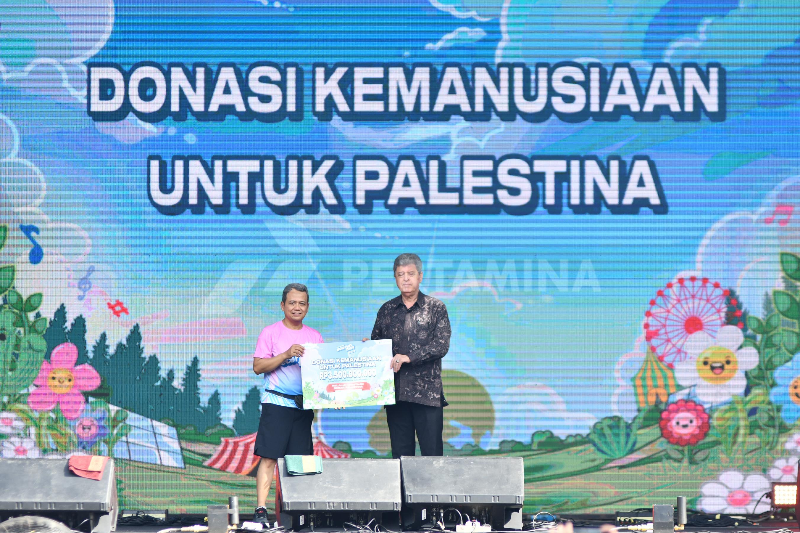 Pertamina Salurkan Rp3,5 M untuk Palestina di Eco RunFest 2024