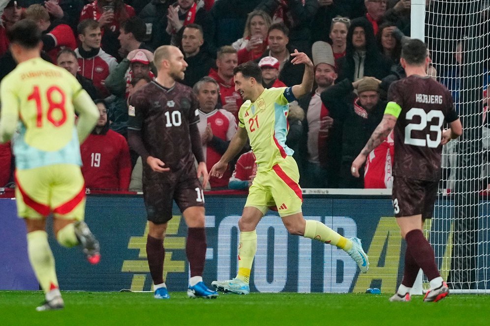Spanyol Raih Kemenangan 2-1 atas Denmark