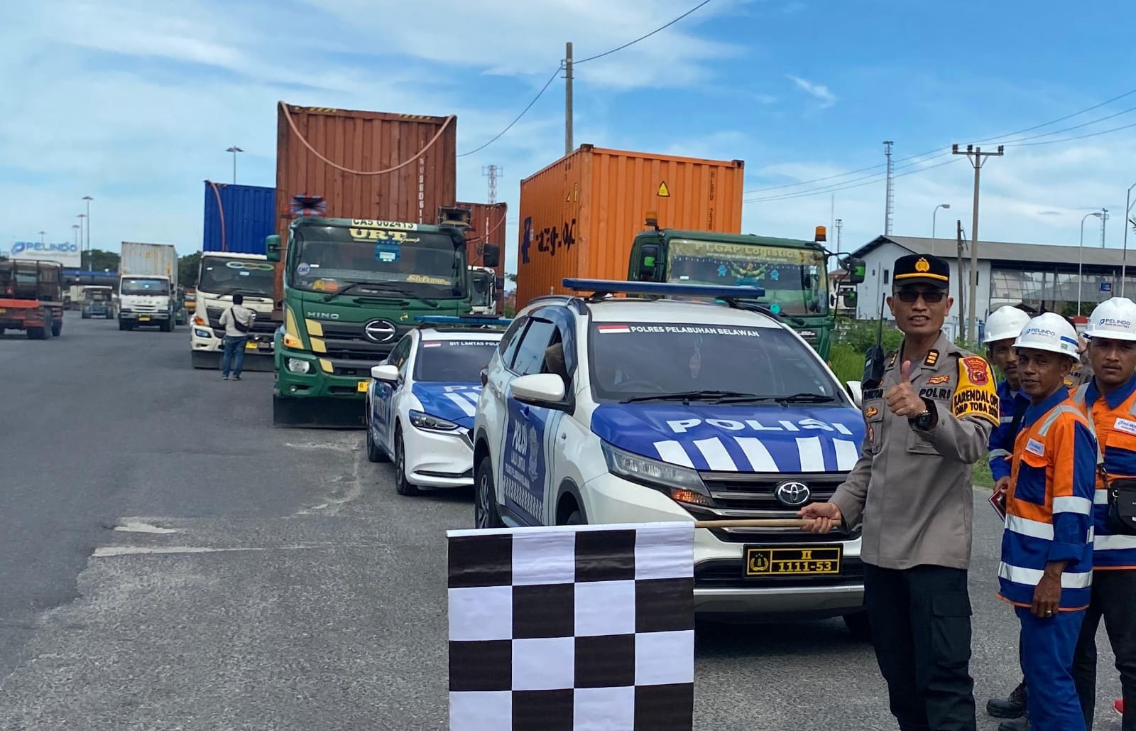 Polres Belawan Lepaskan Logistik Aqua Bike 2024 Menuju Balige