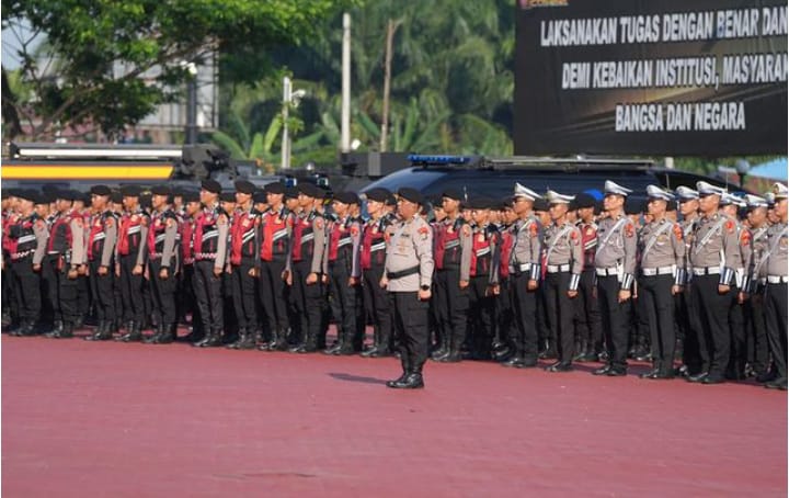 Polda Sumut Gelar Apel Pasukan, Siapkan Keamanan Aquabike Jetski World Championship Toba 2024