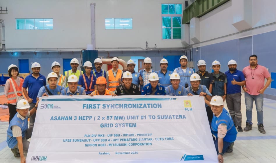 Jelang Hari Pahlawan, PLN UIP SBU Berhasil Synchronize Unit #1 PLTA Asahan 3