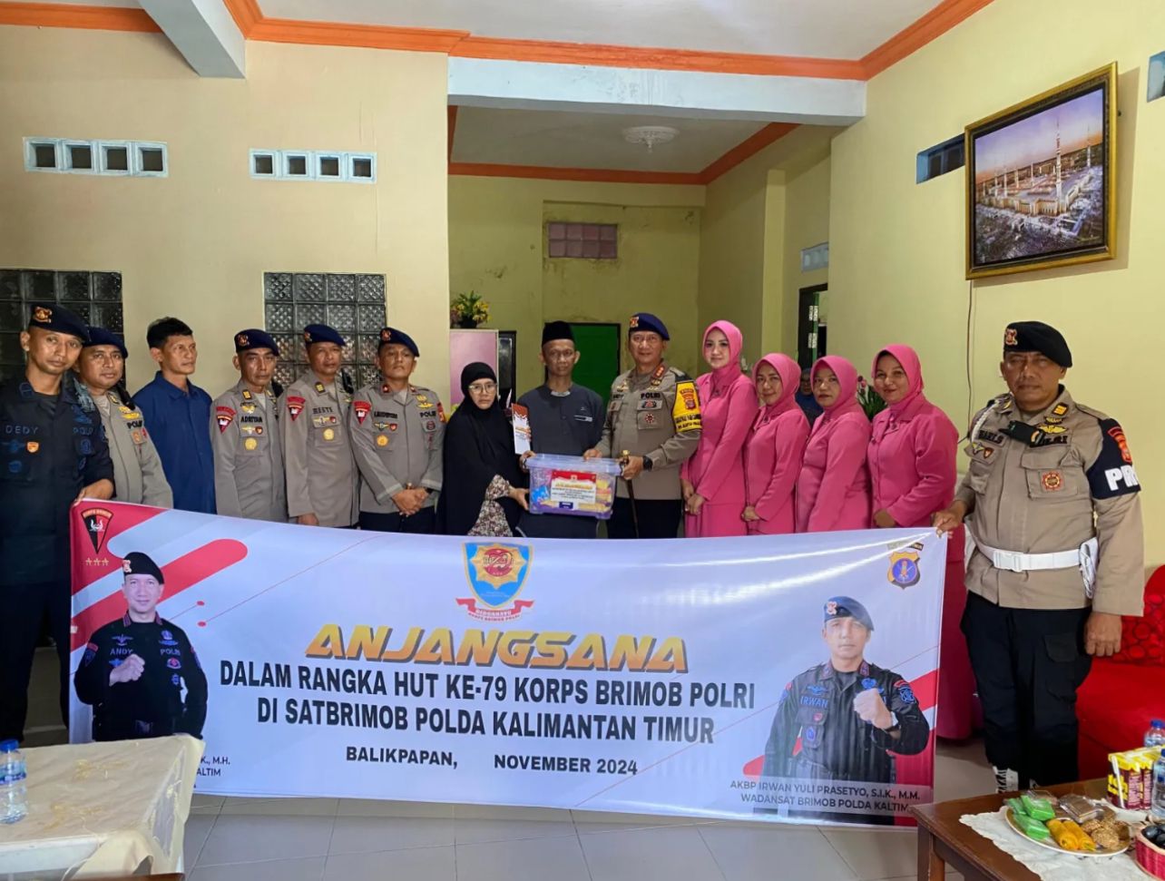 HUT ke-79 Korps Brimob Polri: Brimob Polda Kaltim Gelar Anjangsana, Pererat Kebersamaan Keluarga Besar Brimob