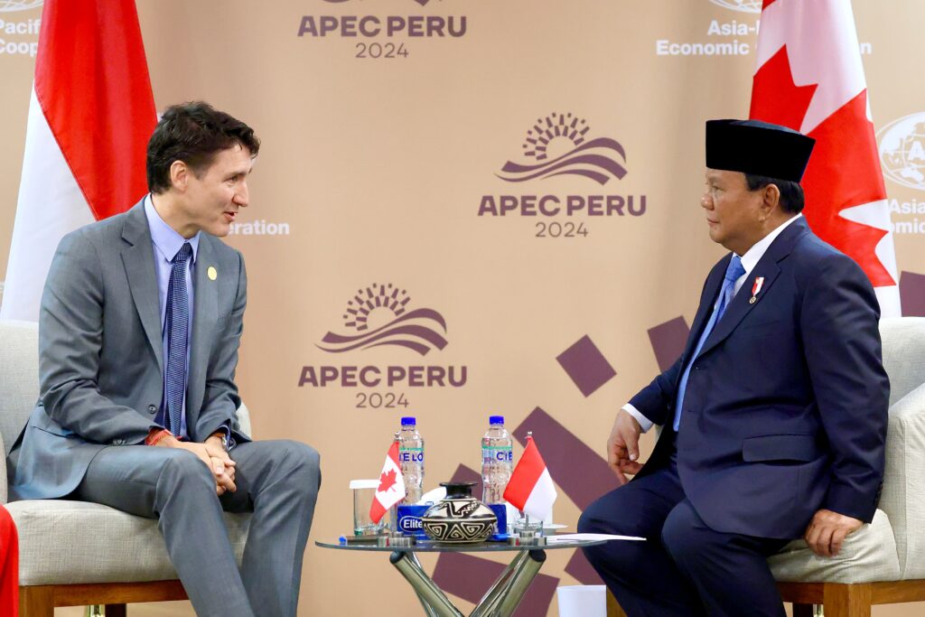Presiden Prabowo Bertemu PM Trudeau di Peru, Indonesia dan Kanada Sepakati Perjanjian Dagang Baru