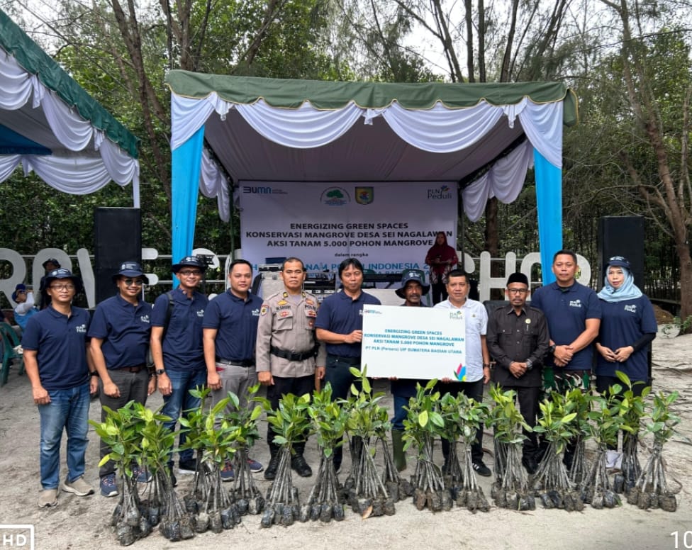 PLN UIP SBU Gelar Aksi Tanam 5.000 Batang Mangrove di Pesisir Sergai
