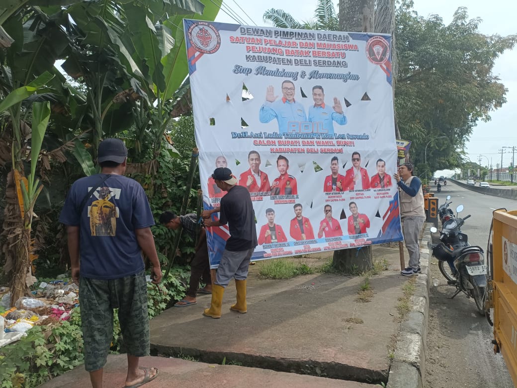 Jelang Pemilu, Tim Gabungan Tertibkan APK di Seluruh Sumut