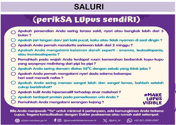 Deteksi Dini Lupus Ditingkatkan Kemenkes Lewat Program SALURI