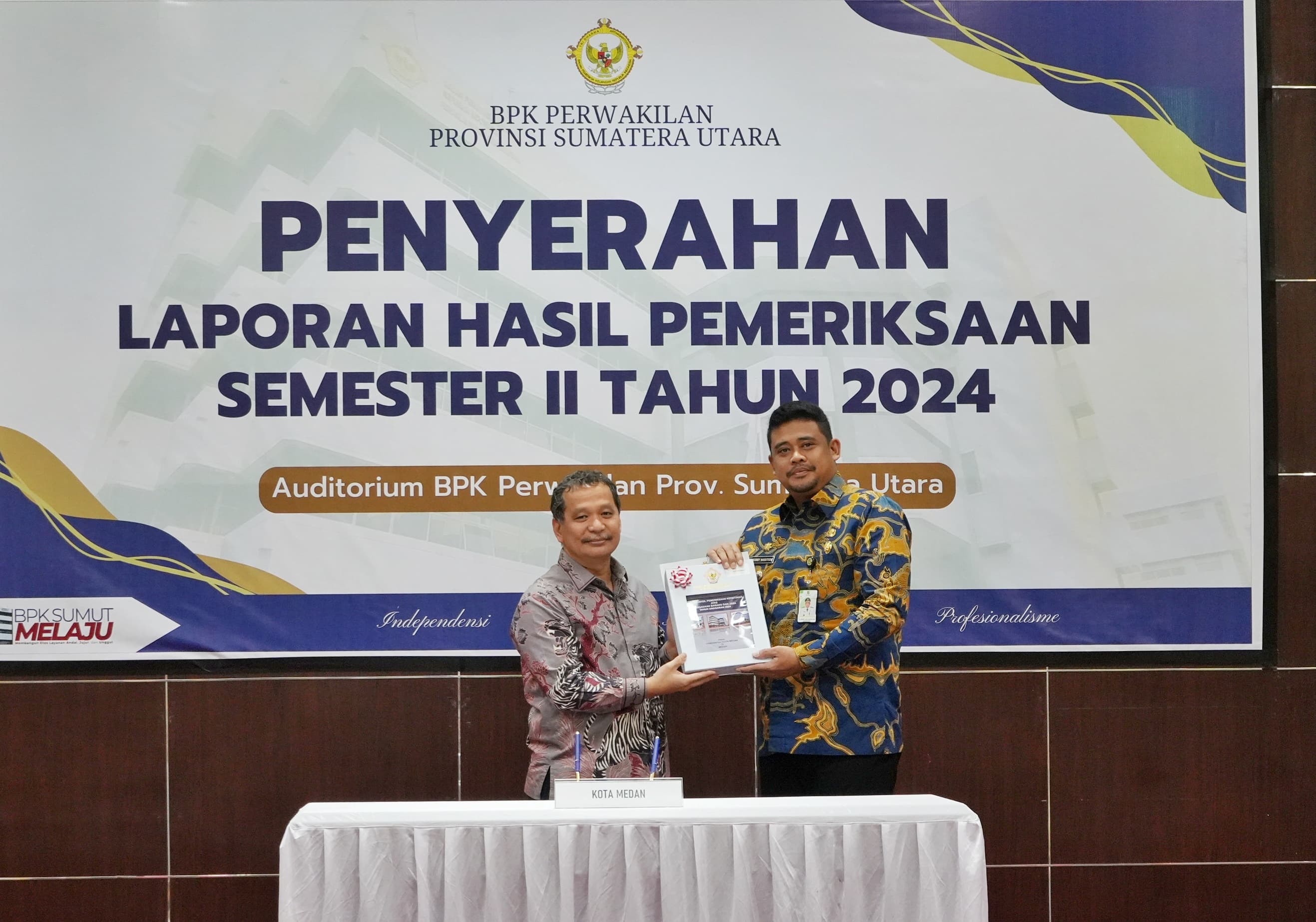 Bobby Nasution Terima LHP Kepatuhan Pengadaan Barang dan Jasa 2024, Tingkatkan Pengelolaan Keuangan