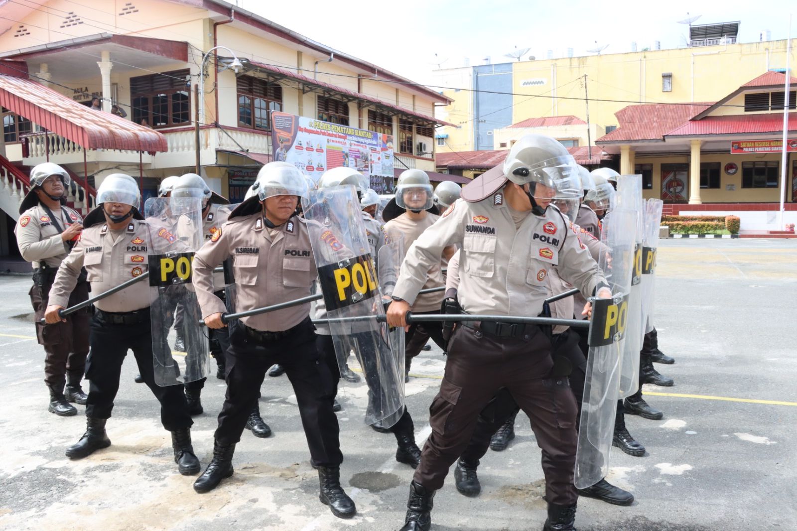 Polres Pematangsiantar Gelar Latihan Dalmas Antisipasi Gangguan Kamtibmas