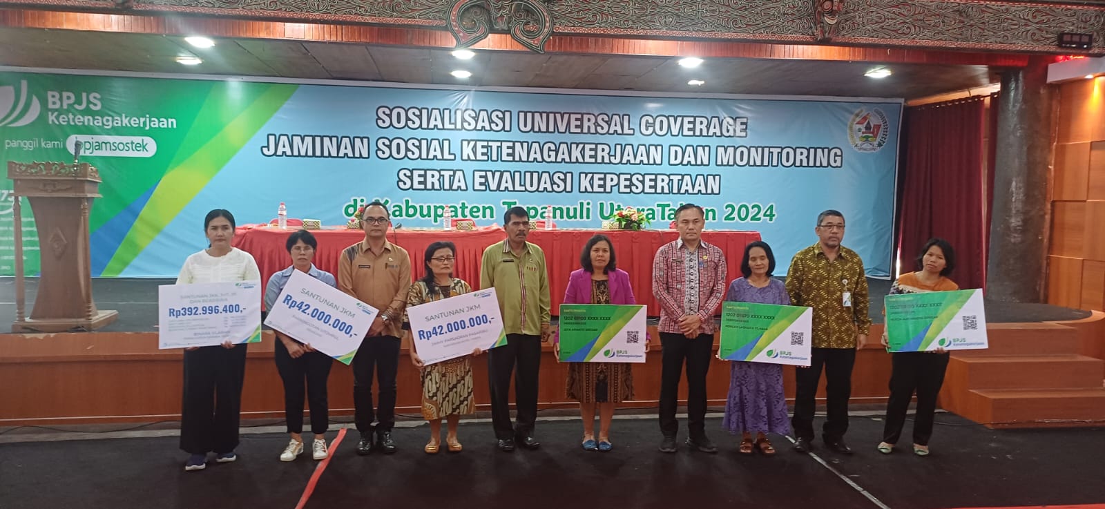 BPJS Ketenagakerjaan Taput Sosialisasi Universal Coverage, Jumlah Anggota 23.585 Orang dan Tahun 2024 Bayar Santunan Rp36,3 M