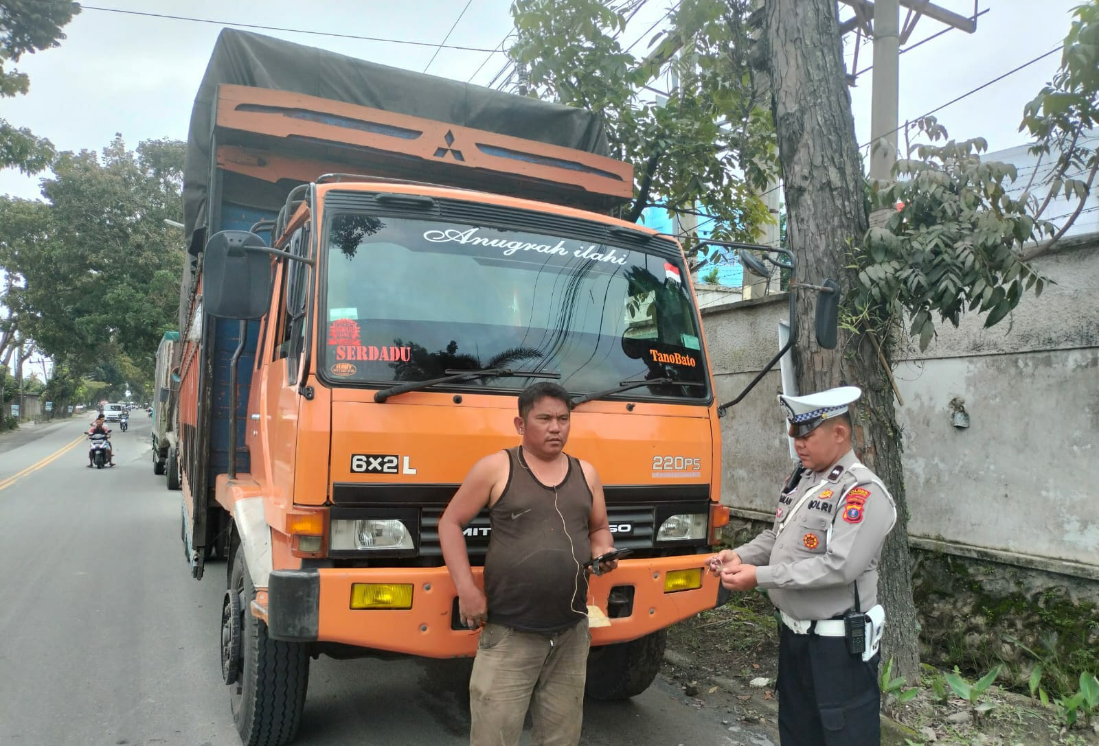 Langgar SKB Menhub, 8 Truk Ditertibkan Sat Lantas Pematangsiantar