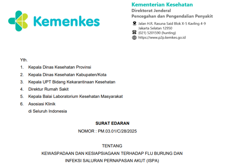Kemenkes Percepat Kesiapsiagaan Hadapi Ancaman Flu Burung