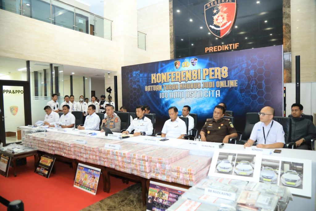 Polri Bongkar Jaringan Judi Online, Sita Aset Rp61 M