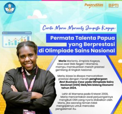 Talenta Muda Papua Pegunungan, Maria Kogeya Raih Penghargaan Best Business Case di OSN