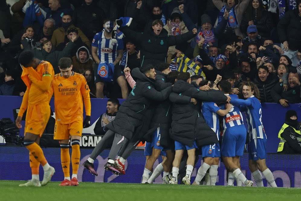Real Madrid Kalah 1-0 dari Espanyol, Tersendat di Puncak Klasemen