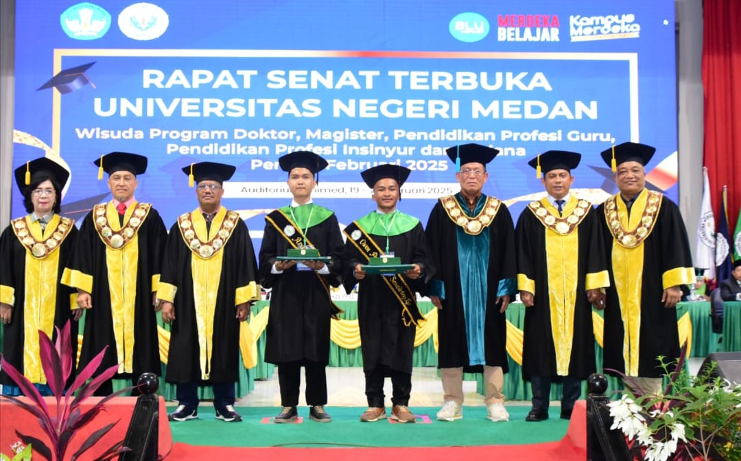 Rektor Unimed Wisuda 1.416 Lulusan: Dunia Kerja Saat Ini Membutuhkan Kemampuan dan Skill Kolaborasi