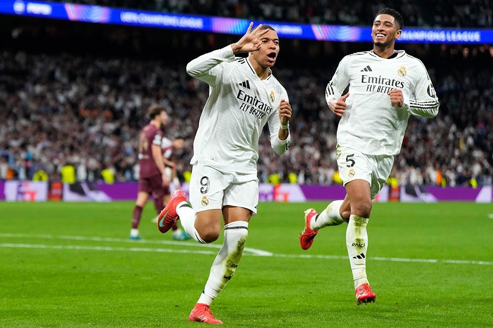 Hattrick Mbappe Bawa Real Madrid Singkirkan Manchester City dari Liga Champions