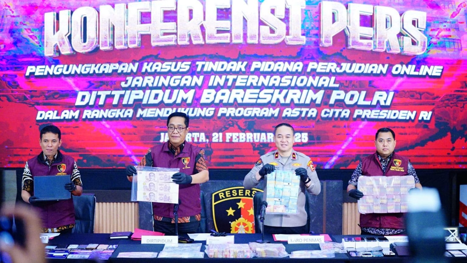 Polri Bongkar Jaringan Internasional Judi Online 1XBET