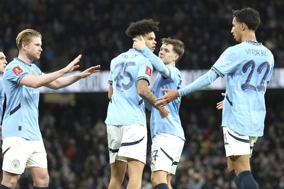Manchester City Tundukkan Plymouth 3-1 dan Lolos ke Perempat Final FA Cup