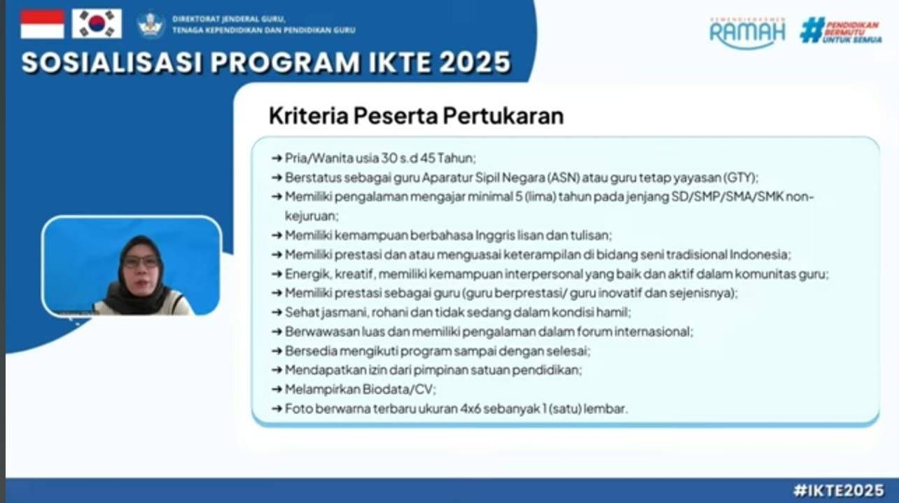 Kementerian Pendidikan Buka Program Pertukaran Guru Indonesia-Korea 2025