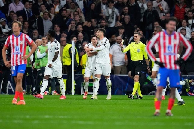 Real Madrid Kalahkan Atletico Madrid 2-1 di Leg Pertama 16 Besar Liga Champions