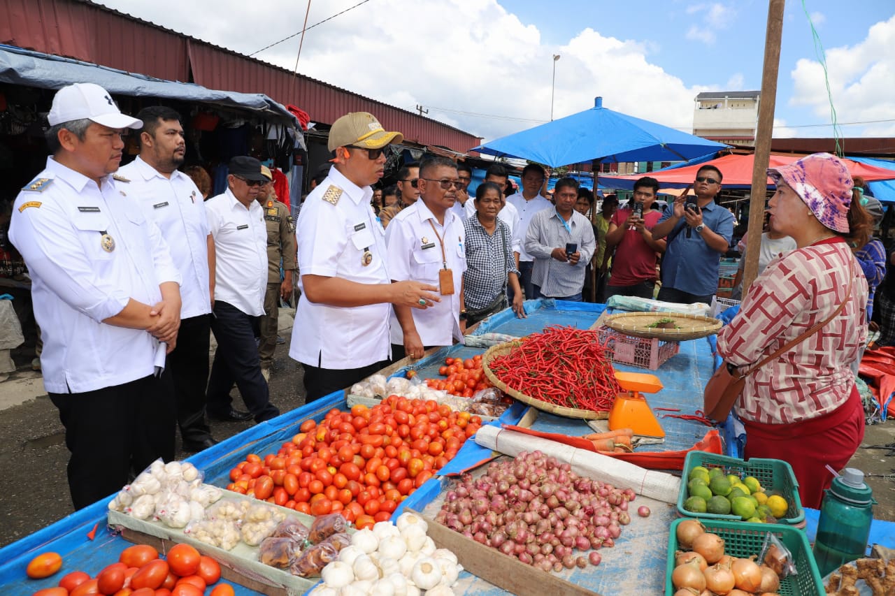 Jelang Idul Fitri, Bupati dan Wakil Bupati Taput Pantau Stok Pangan Lewat Operasi Pasar