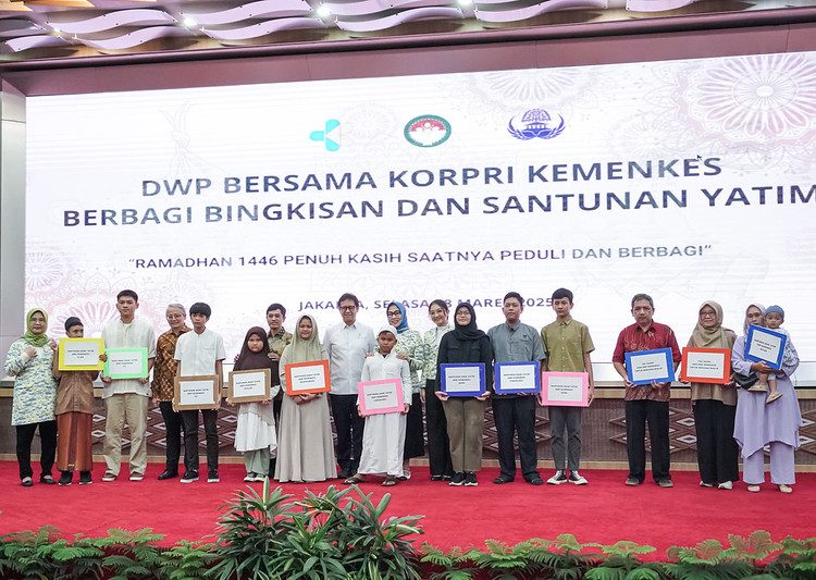 DWP dan Korpri Kemenkes Gelar Santunan Ramadan: Wujud Kepedulian bagi Anak Yatim dan Pegawai Terdampak