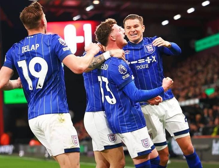 Ipswich Town Raih Kemenangan Perdana di 2025, Taklukkan Bournemouth 2-1