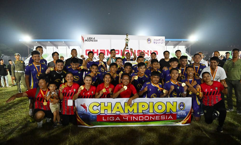 Victory Dairi Juara Liga 4 Zona Sumut, Gubernur Bobby Serahkan Trofi